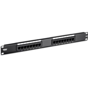 TRENDnet TC-P16C6 16-Port Kat6 niet-afgeschermd patchpaneel, compatibel met categorie 3/4/5/5e/6 kabel