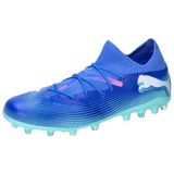 PUMA Unisex's Future 7 Match Mg Voetbalschoen, Bluemazing PUMA Witte Elektrische Pepermunt, 46 EU