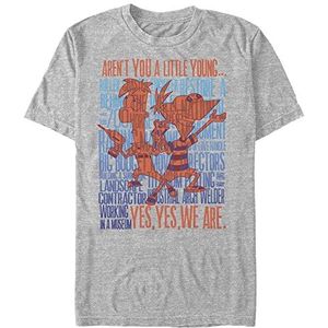 Disney Classics Phineas And Ferb - A Little Young Unisex Crew neck T-Shirt Melange grey M