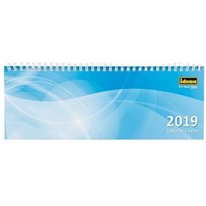 Idena 11201 - tafelkalender 2019, FSC-mix, dwars, 1 week/1 pagina, 28,7 x 10 cm