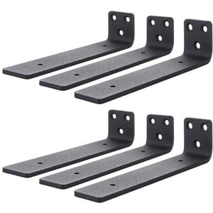 ASelected - Drijvende Plank Beugels - Zwart - 4 Stuks - Heavy Duty Wandmontage