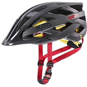 uvex i-vo cc MIPS - lichte allround-helm voor dames en heren - MIPS-systeem - uitbreidbaar met led-licht - titan - red matt - 56-60 cm