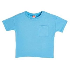 Koton Babyboys Basic Short Sleeve Pocket Detail Katoen T-shirt, blauw (637), 18-24 Maanden