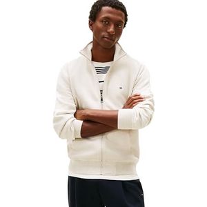 Tommy Hilfiger Heren ESSENTIËLE FLEECE STANDAARD KRAAG MW0MW41759 Zip Through Sweatshirt, BEIGE, S, Beige (Gemêleerde Havermelk), S