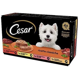 Cesar Klassieke recepten voor hondenvoer, gesorteerde selectie, 150 g, 24 schalen - 3600 g