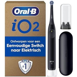 Oral-B iO2 Night Black Elektrische Tandenborstel, 1 Opzetborstel, 1 Reisetui, 1 Navullingenhouder