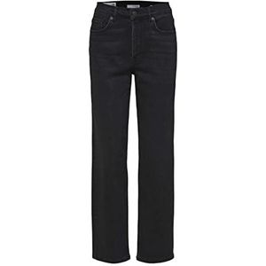 SELECTED FEMME Dames Slfmarie Hw Straight Black W U Noos Jeans, zwart denim, 26W / 32L