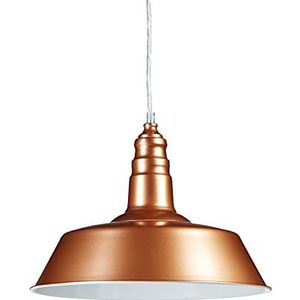 Relaxdays Hanglamp industrie, plafondlamp van metaal, plafondlamp, hanglamp, HxBxD: ca. 116 x 36 x 36 cm, koper