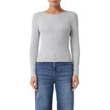 comma casual identity - Longsleeve - Grey melange - Met Glitterstenen - Viscose