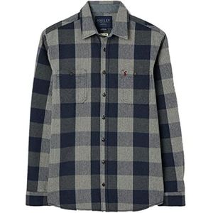 Joules Heren Penstone lange mouw klassieke pasvorm twill shirt, Jake Check Navy, M