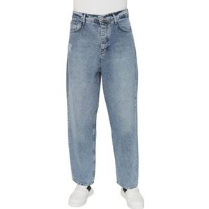 TRENDYOL Heren hoge tailleband Wide Leg Wide Leg Jeans, blauw, 29
