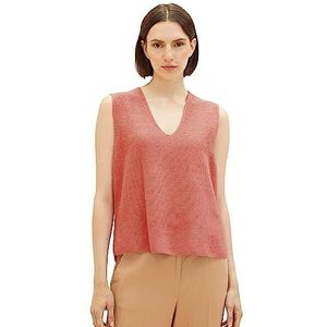 TOM TAILOR Dames Pullunder Mir V-hals, 33157-fading Rose Melange, 3XL