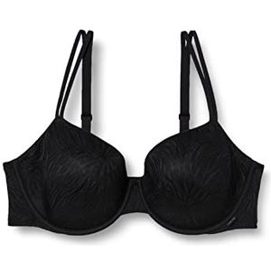 Calvin Klein Licht gevoerde Demi Plunge BH voor dames, Zwart, 90C