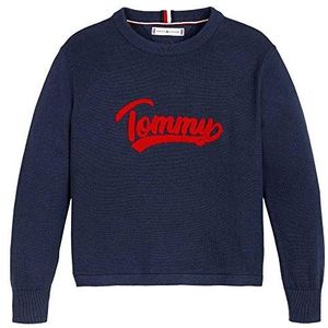 Tommy Hilfiger Varsity Logo Sweater Pullover Dames, Twilight Navy, 5