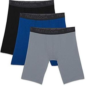 Fruit of the Loom Ademend ondergoed boxershorts kort (3-pack) heren, Boxershorts met lange pijpen - Micro Mesh - 3-pack, L
