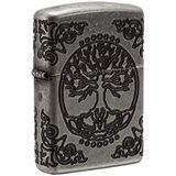 Zippo Tree of Life - Flower of Life - 29670 - Choice Collection 2018-60004303 - Aanbevolen retail: Euro 139,95, zilver, small