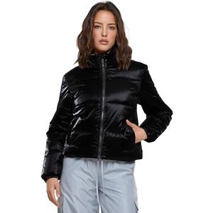 Urban Classics Damesjas Ladies Shark Skin Puffer Jacket zwart S, zwart, S