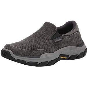 Skechers Heren Respected-Fallston Canvas Slip On, Char, 11 X-Wide, houtskool, 11 X-Wide