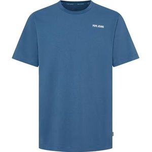 Pepe Jeans - PM509426 Aaron - T-shirt - Blauw - Biologisch Katoen