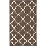 Safavieh Dhurrie tapijt, DHU554, plat geweven wol en katoen, bruin/ivoor, 90 x 150 cm