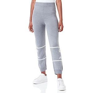 Moschino Love Women's Jog met Italiaans logo Jacquard Intarsia on Bottom Casual Broek, Melange Dark Grey, 48