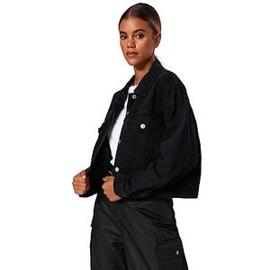 Trendyol Dames Gerade Lange Ärmel Regulär Jacke Jacket, Zwart, XS, Zwart, XS