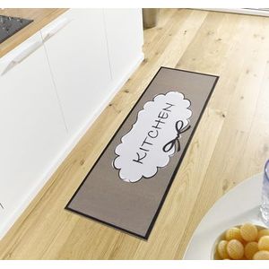 Hanse Home Cook & Clean Keukenloper – keukenwolkenmotief tapijtloper antislip onderhoudsvriendelijk tapijtloper voor keuken, hal, entree, eetkamer - 50x150cm