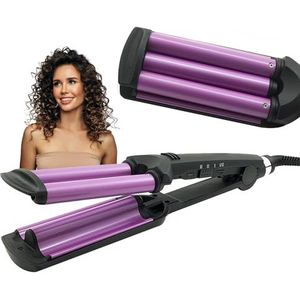 TEMPO DI SALDI Krultang met 3 takken, professioneel, 200 °C, zwart/goud