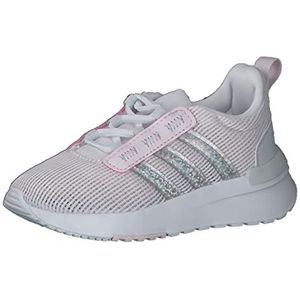 adidas Racer Tr21 I Hardloopschoenen voor kinderen, uniseks, Ftwr Wit Bijna Roze Blauw Tint S18, 23 EU