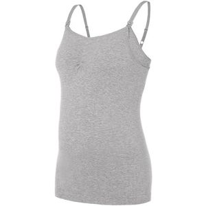 MAMALICIOUS Dames MLMILLY ORG Cotton Bra Singlet NF A. Top, Light Grey Melange, S/M