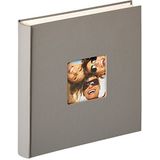 walther design fotoalbum grijs 30 x 30 cm met omslaguitsparing, Fun FA-208-X