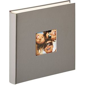 walther design fotoalbum grijs 30 x 30 cm met omslaguitsparing, Fun FA-208-X