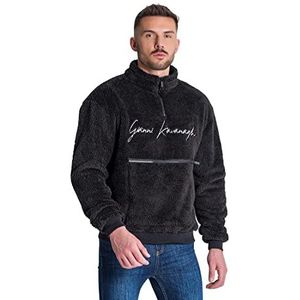 Gianni Kavanagh Zwarte Signature Sherpa Sweatshirt, XXL Heren