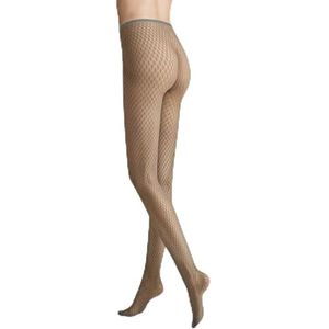 Hudson Dames Panty Net Fashion 37 DEN, leigrijs 0106, 44-46