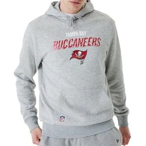 New Era Heren NFL Script Graphic Hoody Tambuc Hgrsca Tampa Bay Buccaneers Hooded Sweatshirt, GRIJS MED, M