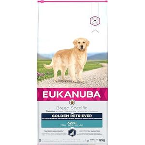 EUKANUBA Breed Specific - droog premium hondenvoer met kip voor volwassen honden optimaal afgestemd op de behoeften van Golden Retrievers, 12 kg