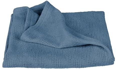 roba - Seashells - Babydeken - Indigo - 80 x 80 cm - GOTS & Oeko Tex 100 gecertificeerd