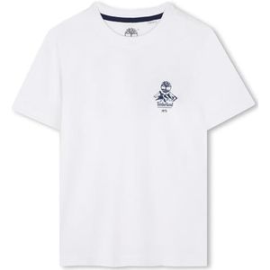 Timberland T60213 T-shirt voor jongens, Marineblauw/Wit, 14 Jaren