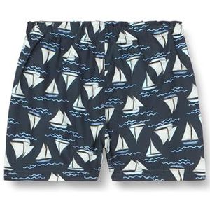 NAME IT Nmmzimon Long Zwemshort, Dark Sapphire/Aop: boot, 92 cm