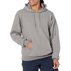 Hanes Heren Ultimate katoenen sweatshirt met capuchon, Oxford Grijs, XL