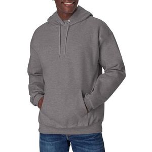 Hanes Ultieme sweatshirt voor heren, zwaargewicht fleece hoodie, katoenen sweatshirt voor heren, Oxford Grijs, S