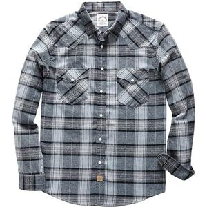 Dubinik® flanellen overhemden voor heren Flanellen overhemden Heren geruite westerse denim vintage katoenen overhemden