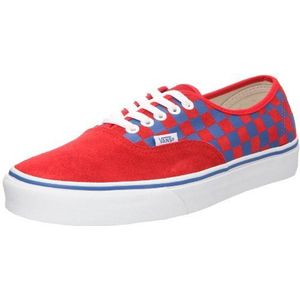Vans Authentic sneakers voor volwassenen, uniseks, rood/geruit/blauw en rood/wit, maat 41 EU