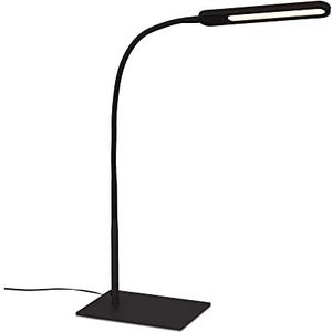 BRILONER - LED bureaulamp, tafellamp met touch-functie, traploos dimbaar, kleurtemperatuurregeling, bureaulamp 8 Watt, 600 Lumen, zwart, 230 x 165 max. 950mm (LxBxH)