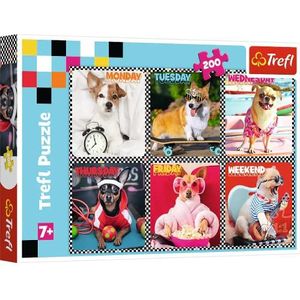 Trefl Puzzel, Happy Dogs, 200 elementen, voor kinderen vanaf 7 jaar