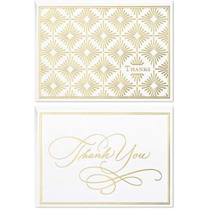 Hallmark Dank u Kaarten Assortiment, Gouden Folie Scroll (50 Dank U Notes met Enveloppen voor Bruiloft, Baby Shower, Business, Graduation)