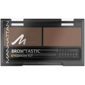 Manhattan Brow'Tastic Eyebrow Kit – wenkbrauwpoeder & wenkbrauwpoeder in wenkbrauwset voor het vastzetten en verven – kleur Brow-Nie 002 – 1 x 3 g