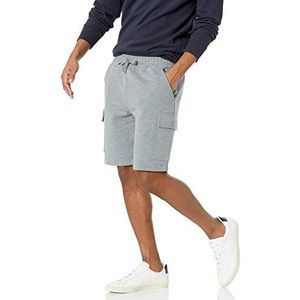 Amazon Essentials Heren Fleece Cargo Short, Lichtgrijs Heather, XX-Large