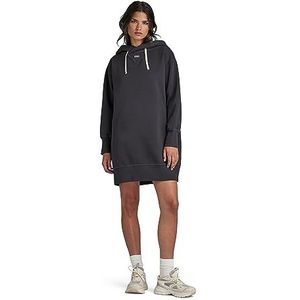 G-Star - Loose Hooded Sweatshirt Dress - Jurk - Zwart - Fleece