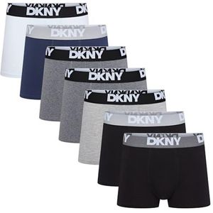 DKNY Seattle Trunks voor heren, Zwart/Grijs/Navy/Wit, S